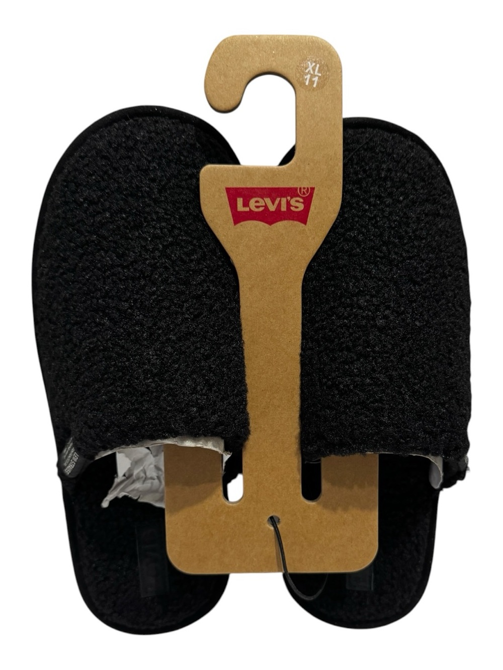 Levi's Women’s Black Lacy Memory Foam Scuff Slippers Size XL/11